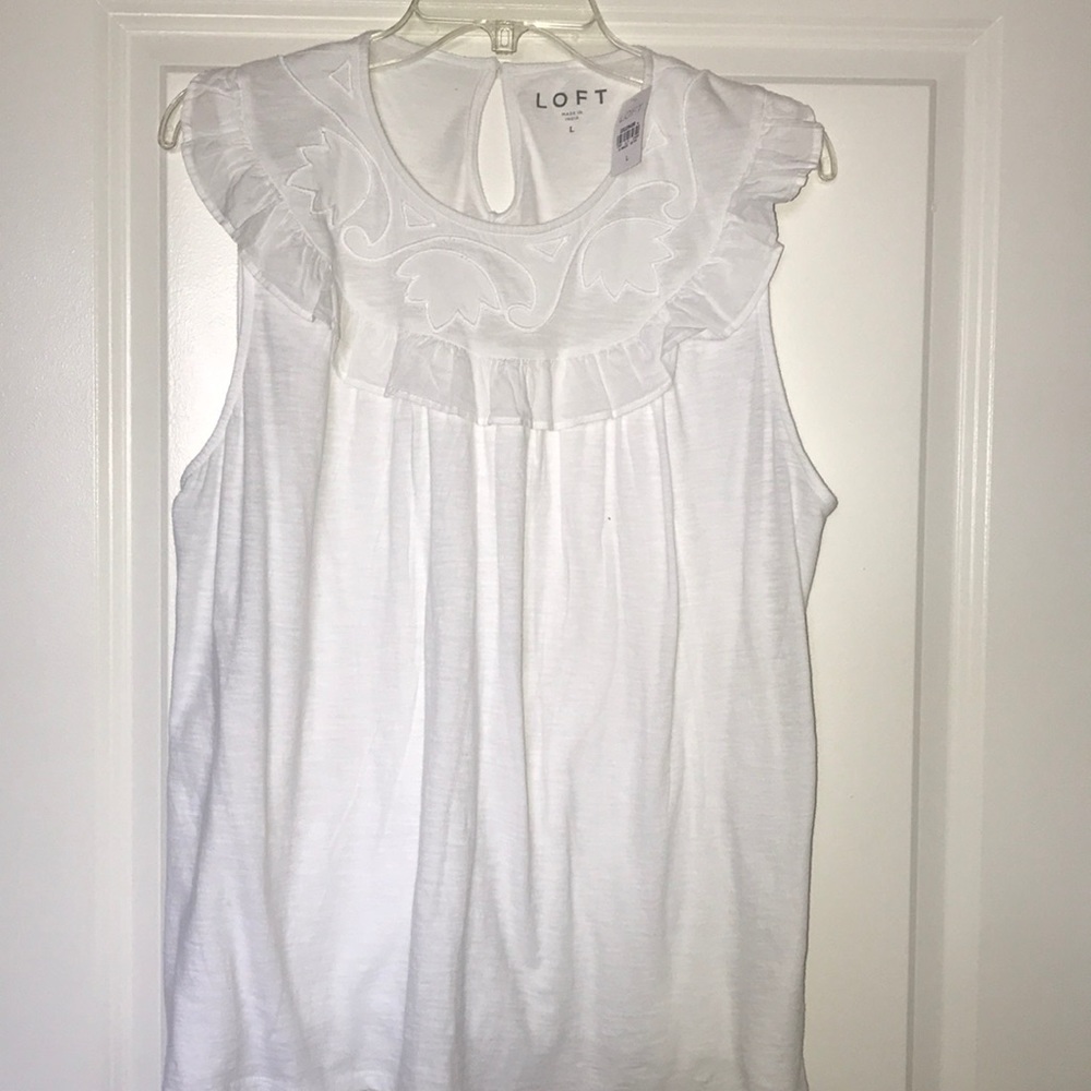 Loft White Tank Top L